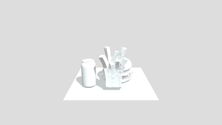 Hamburguesa Alexia 3D Model
