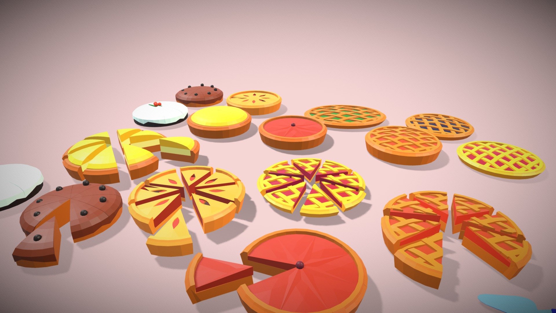 Pie Heaven Pack 3D model by AnnaZangieva [125f3dd] Sketchfab
