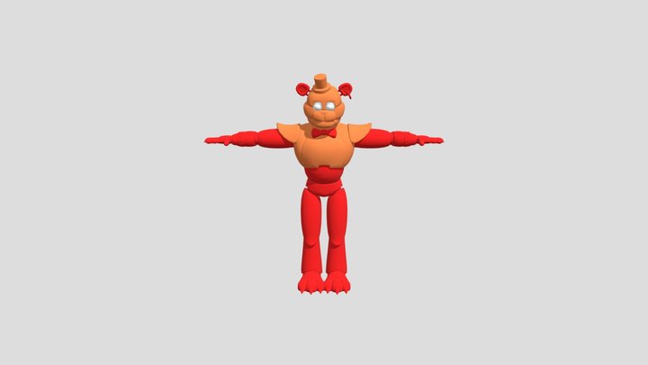 GlamrockFreddy (rigged) 3D Model