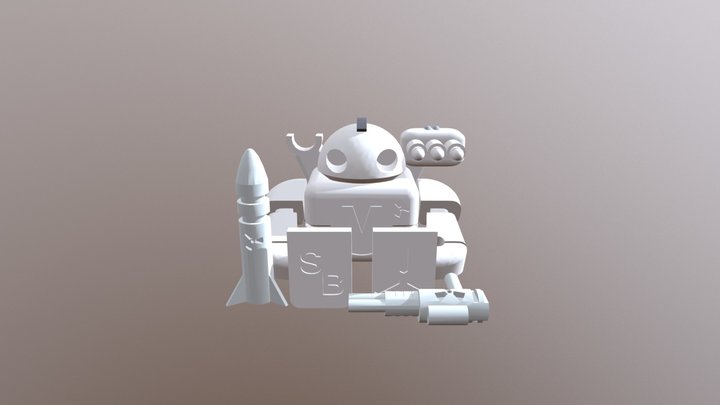 Weaponized Cybernetic Makerbot 3D Model
