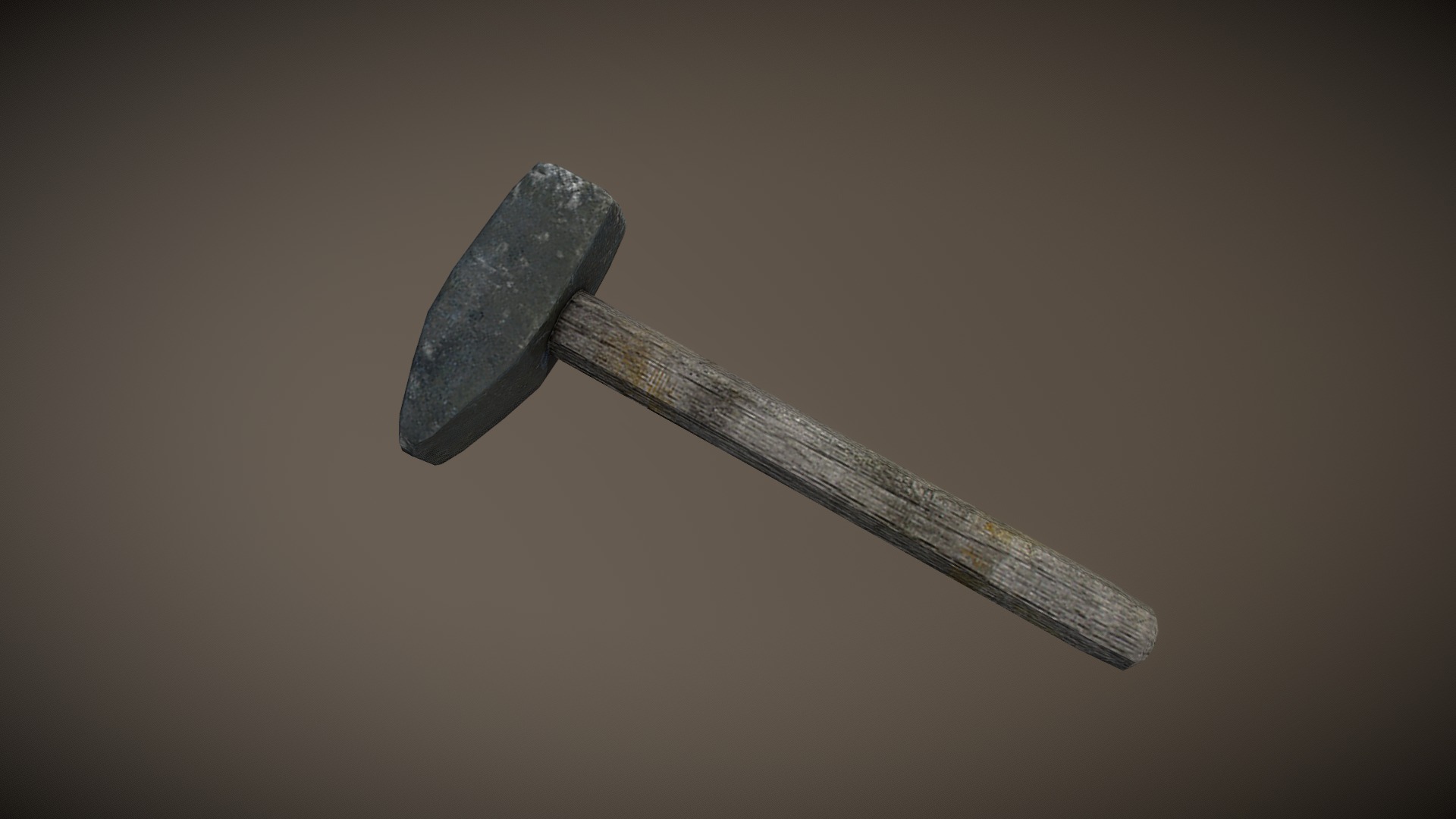 3D model Hammer - This is a 3D model of the Hammer. The 3D model is about a metal object with a handle.