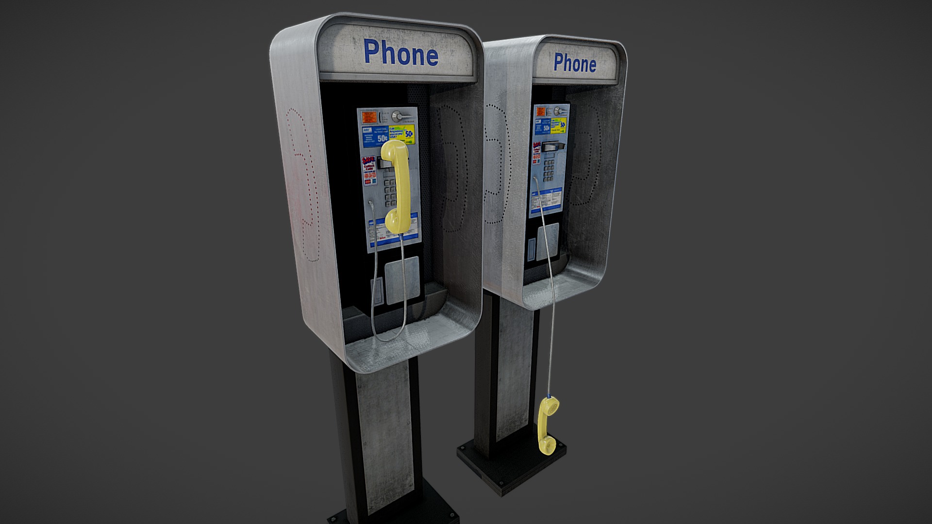 3D model Phonebooth - This is a 3D model of the Phonebooth. The 3D model is about a machine on the counter.
