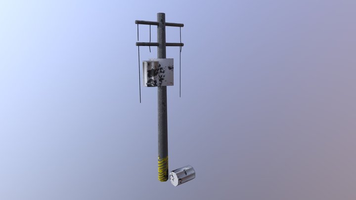 Scifi - Utility pole 3D Model