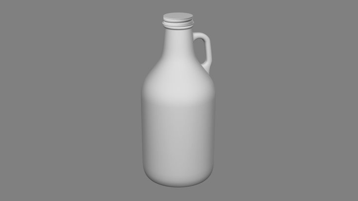 32 oz Glass Handleware Growler 38-400 Neck 3D Model