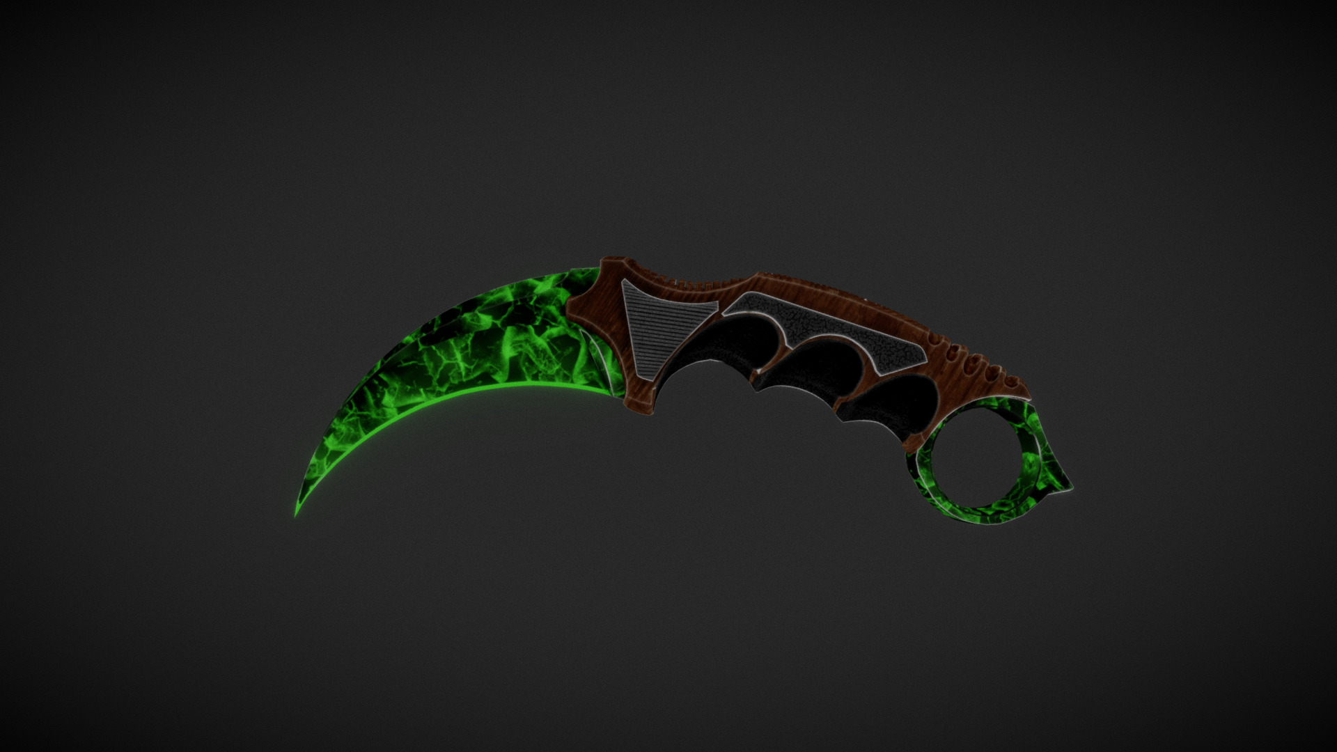 Karambit - Emerald - 3D model by wofly982 [1264d58] - Sketchfab