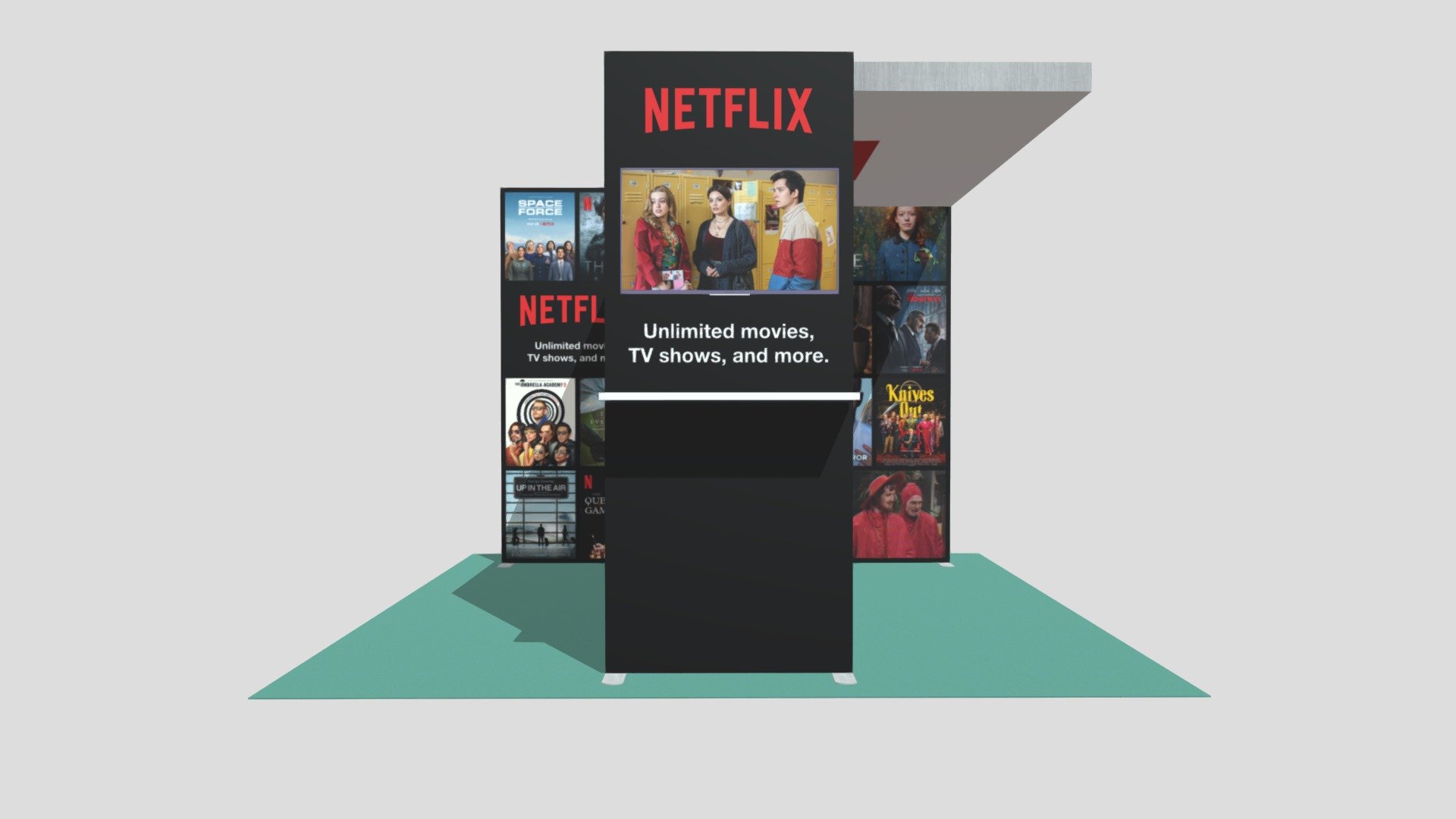 Stand Netflix 3D model by matrixframe.ro [12653d7] Sketchfab