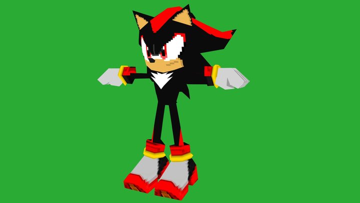 (Low poly sonic the hedgehog) shadow 3D Model