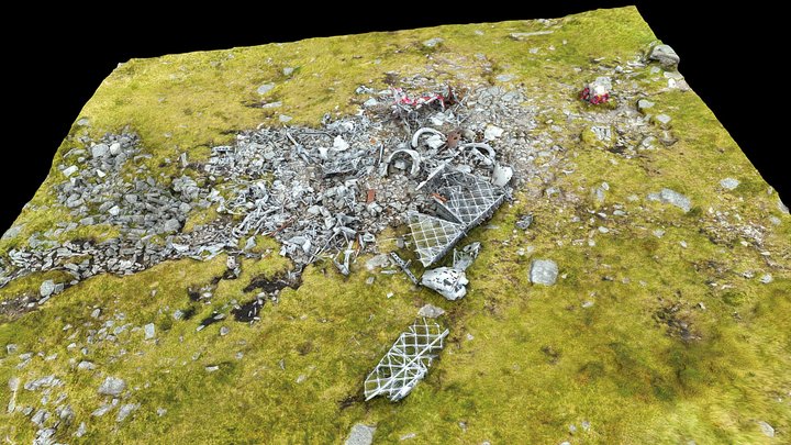 Wellington Bomber MF509 crash site 3D Model