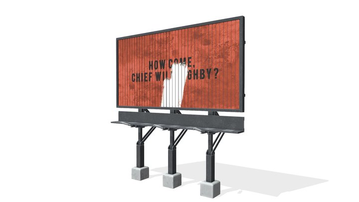 Illuminated Billboard 3D Model