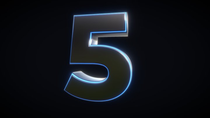 3D Number - 5 (FIVE) 3D Model