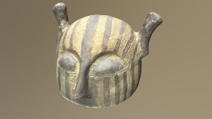 Zoomorphic head. Terracotta from Fafos site. 3D Model