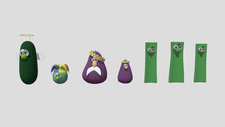 The Princess and the Pea Characters and Set – Kostenloses 3D-Modell STL