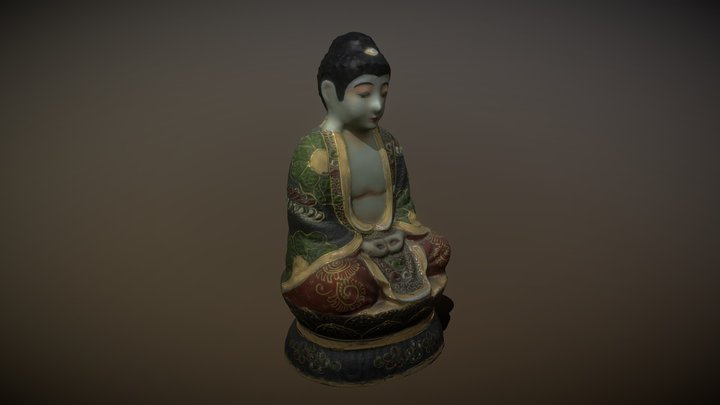 Porcelain Buddha 3D Model