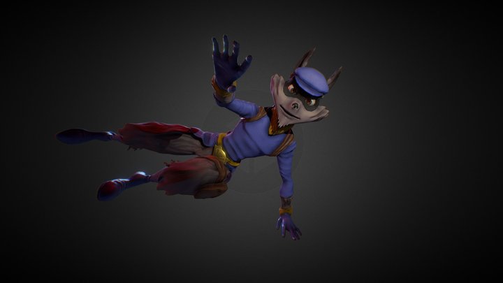 Sly cooper jumping a wall 3D Model