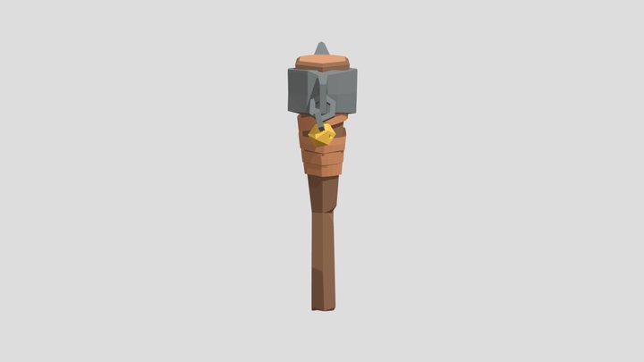 Low Poly Axe 3D Model