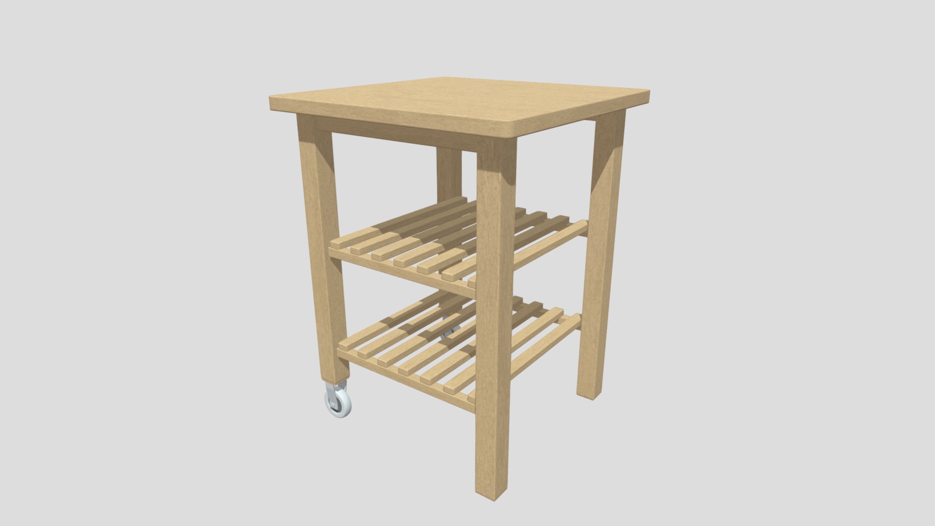 3D model Wooden Cart - This is a 3D model of the Wooden Cart. The 3D model is about a wooden table with a white background.