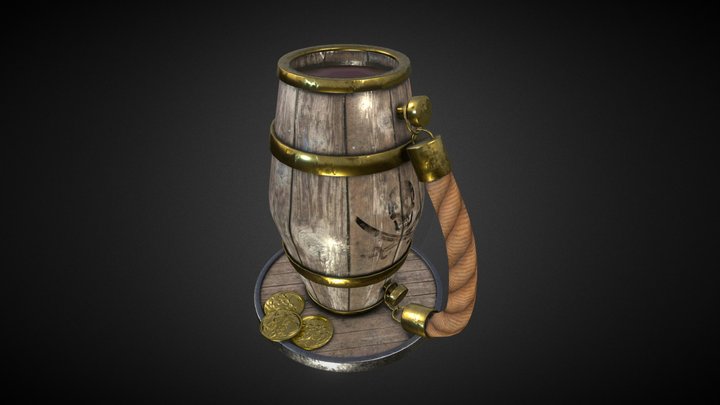GDC Beer Bust Challenge - Pirate Beer Stein 3D Model