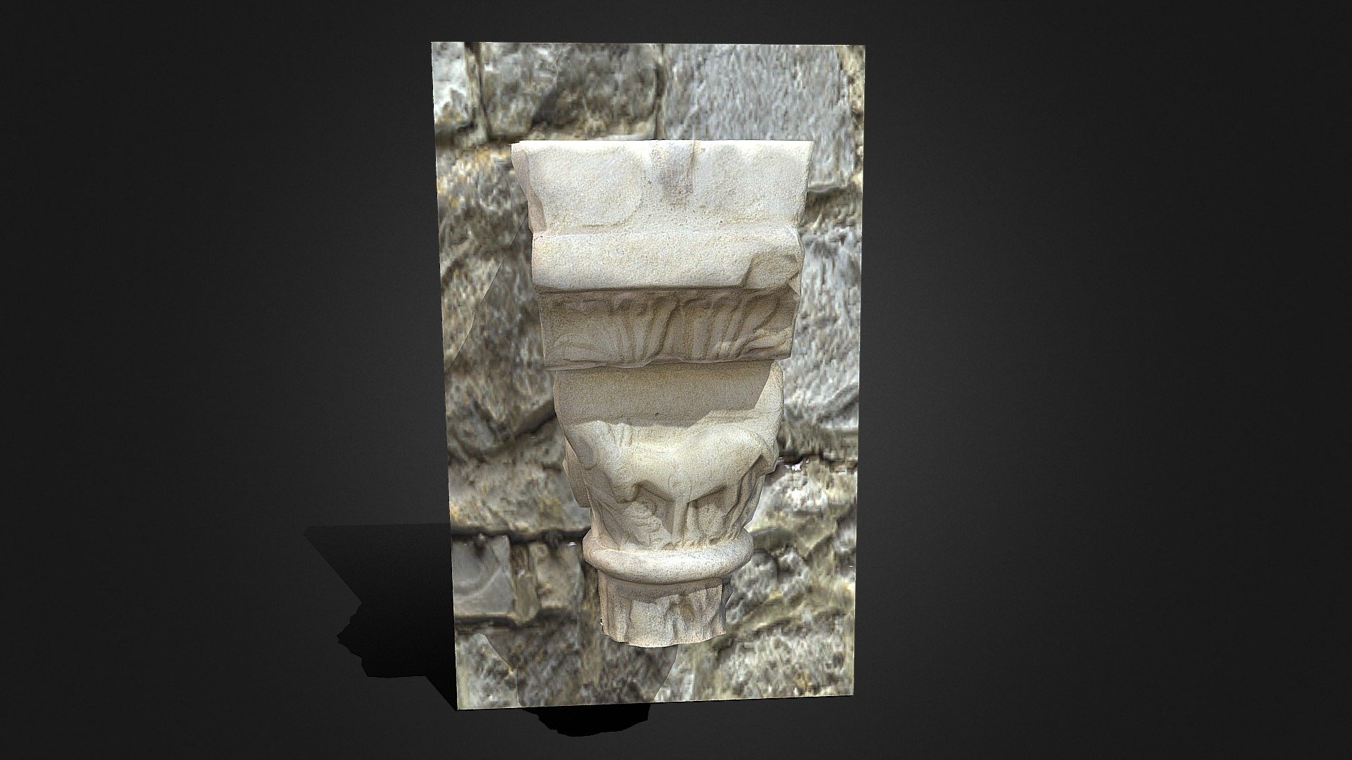 CAPITEL HISTORIADO DEL CLAUSTRO DE RODA