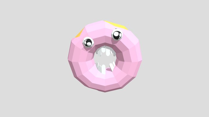 Donut Monster 3D Model