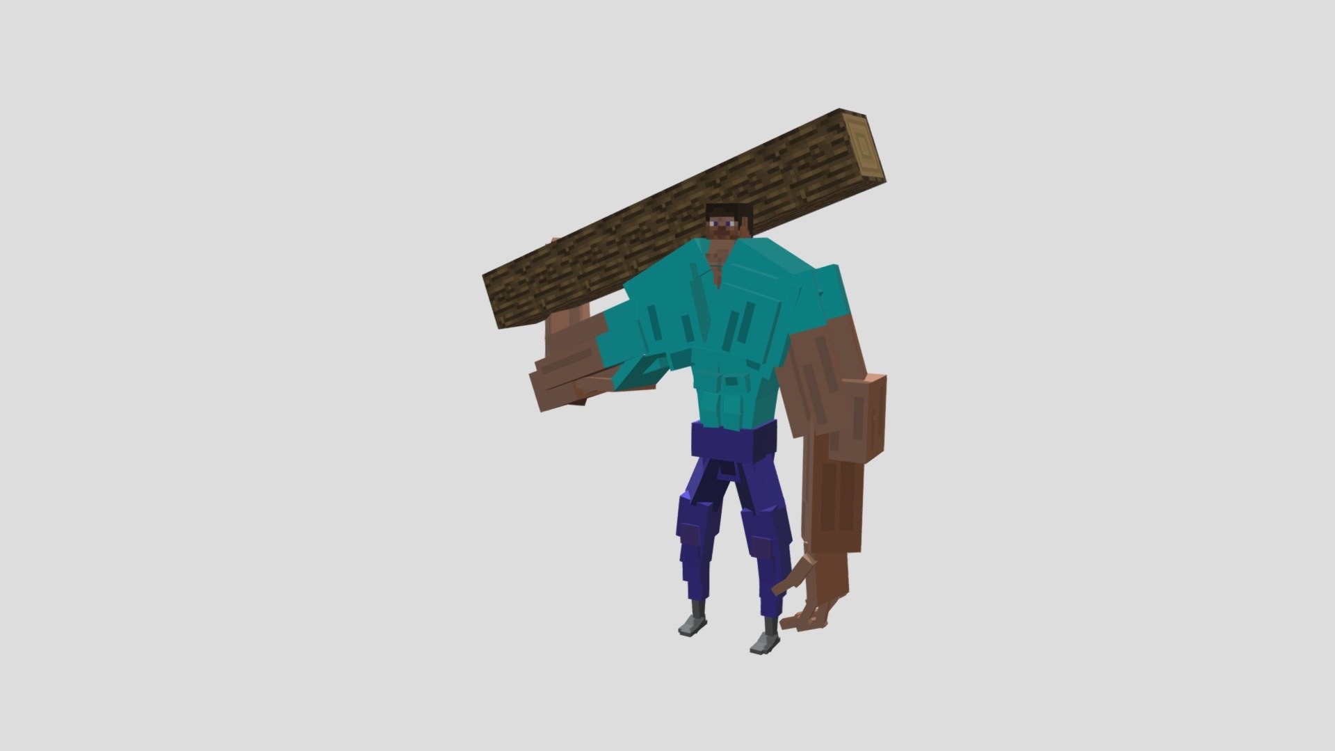 3D model Minecraft Steve VR / AR / low-poly