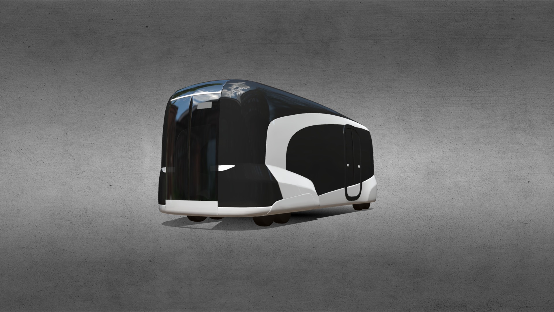 3D model concept bus - This is a 3D model of the concept bus. The 3D model is about a black and silver sports car.