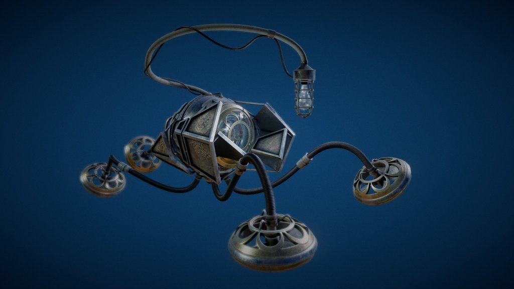 Steampunk underwater explorer