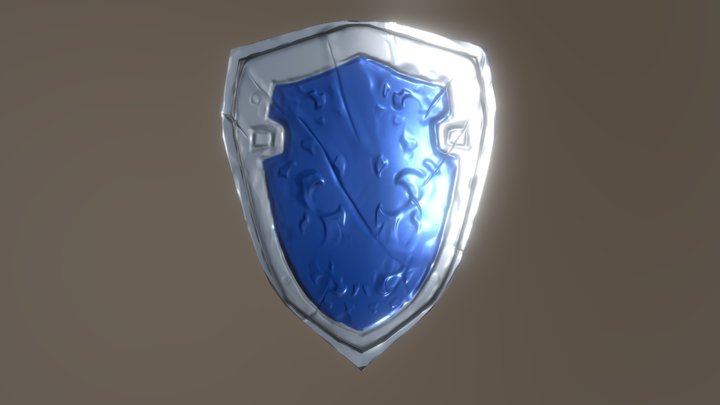 Ruined shield 3D Model