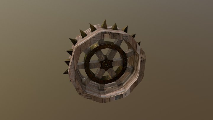 studded round obstacle 3D Model