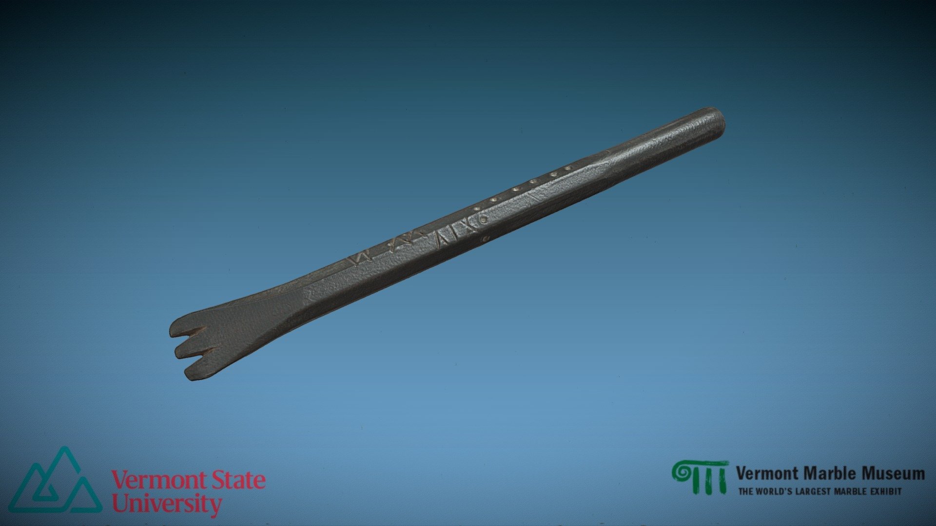 Thin, Toothed Chisel (VTSU3D-60-22) - Download Free 3D model by Vermont ...