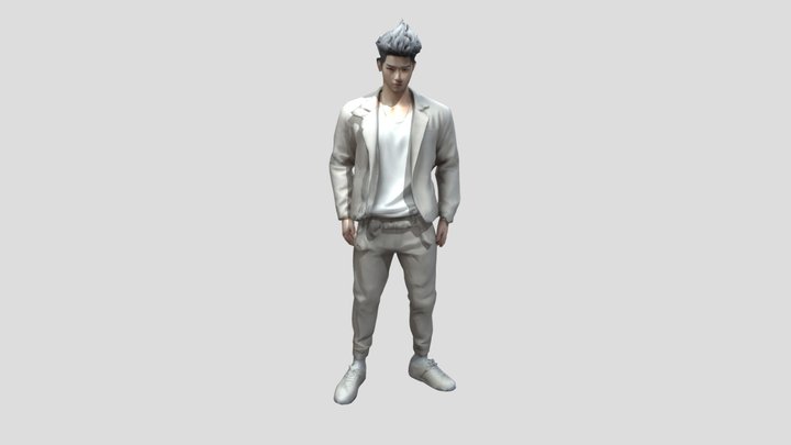 "A 3D Korean male 3D Model