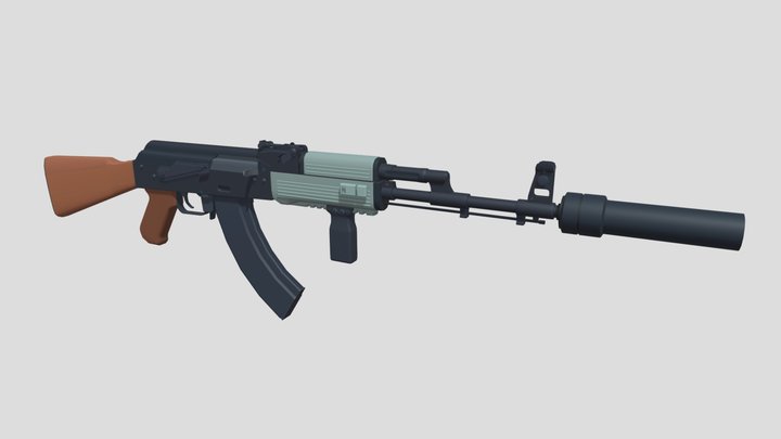 Andrey_ Hw_detailing_ak_74_painting_1 3D Model