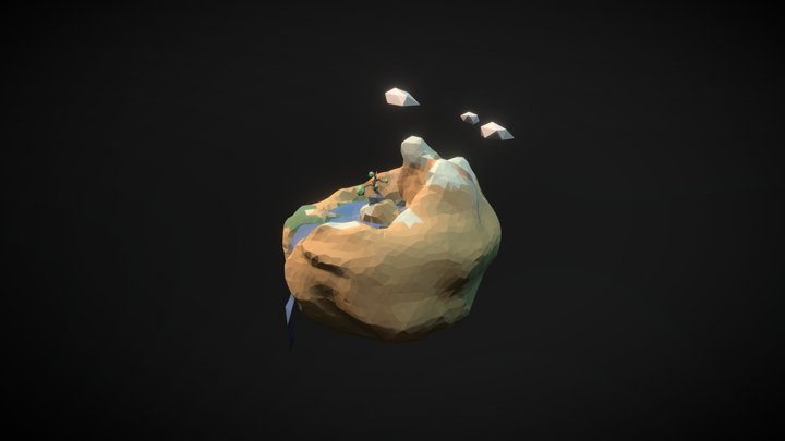 Low poly island 3D Model