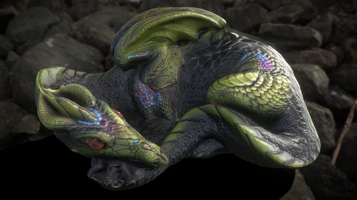 Dragon Figurine 3D Model