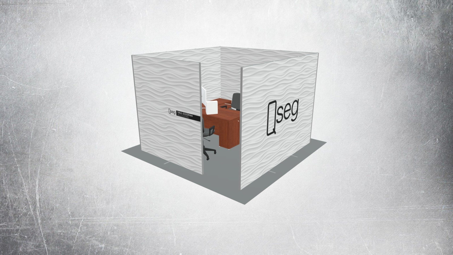 QSEG Office Partition - Single - Full Print