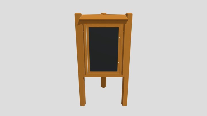 AED & Emergency Kiosk Message Center with 1 Blan 3D Model