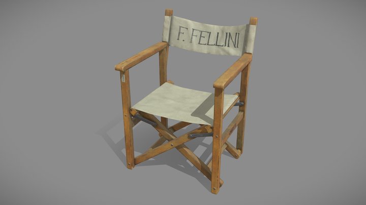 Director Chair 02 3D Model
