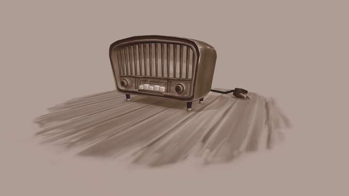 Old 50's Radio 3D Model