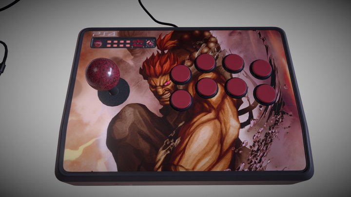Arcade Fight Stick 3D Model