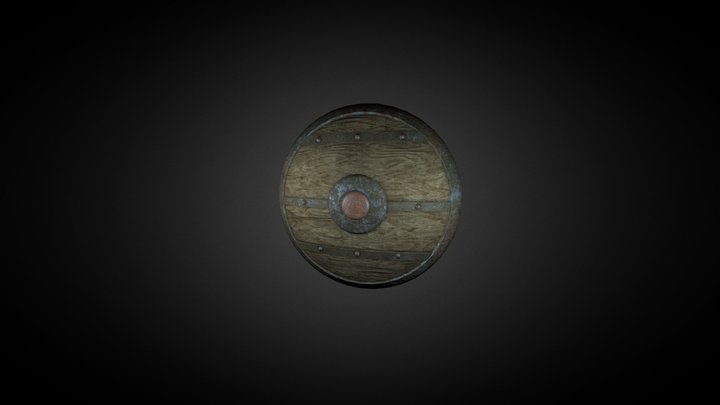 Rusted Shield 3D Model