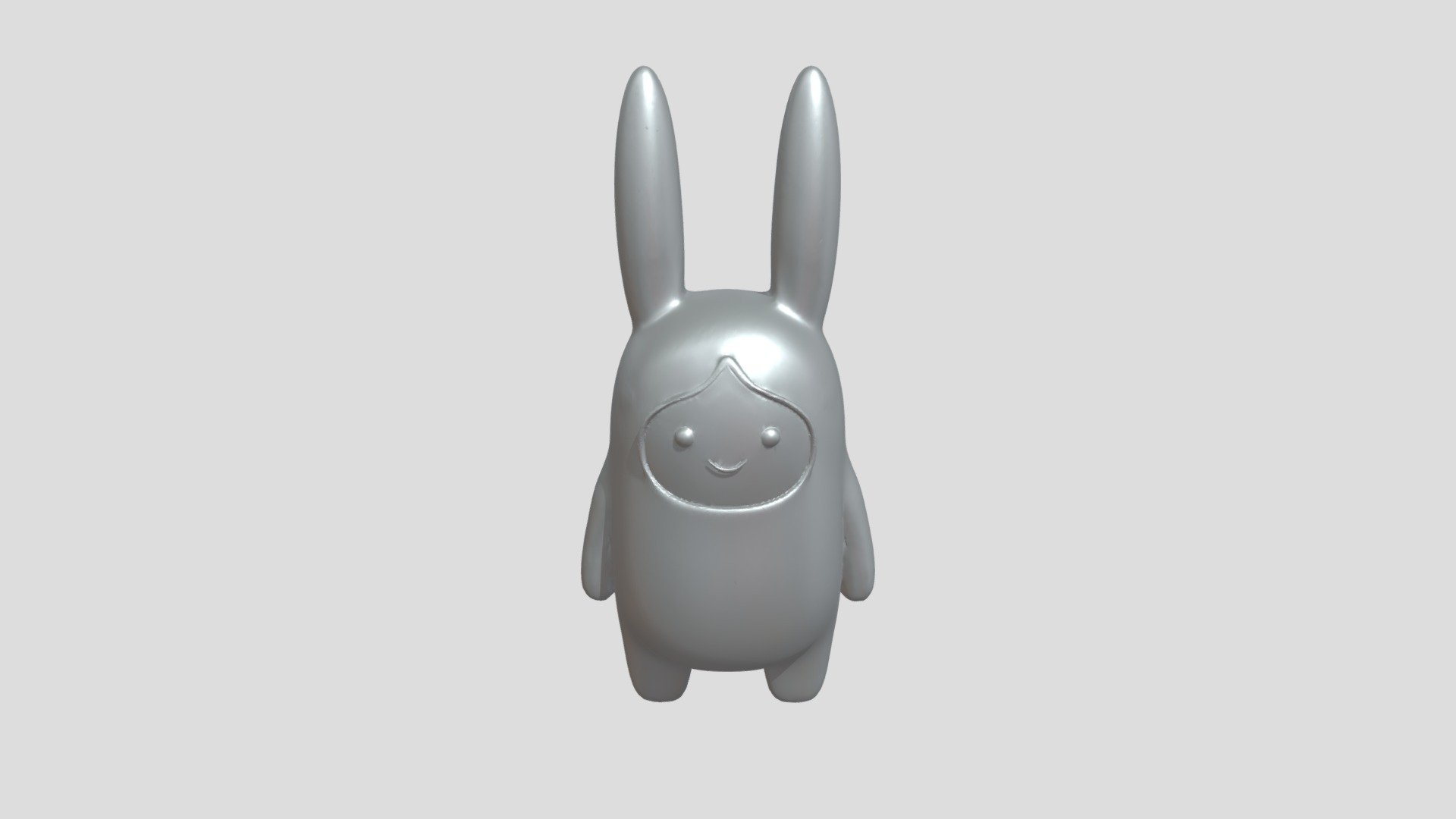 Cute cartoon bunny character standing upright - 3D model by loy ...