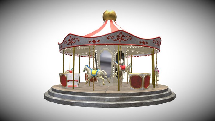 Horse Carousel - Animation 3D Model