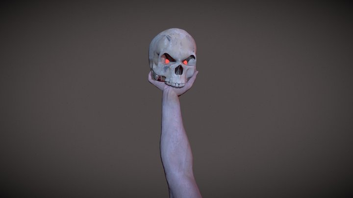 Mysterious glowing skull 3D Model
