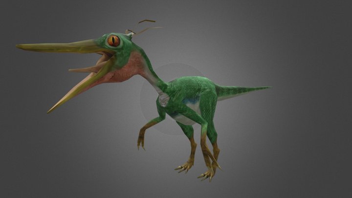 Dinosaur Hunting Pelecanimimus – Free 3D Model STL