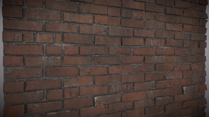Industrial Brick Wall - 100% Substance Designer 3D Model