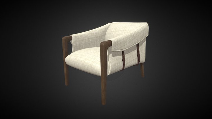 Bauer Leather Chair 3D Model