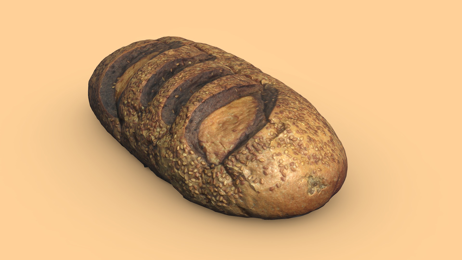 3D model Bread Scan - This is a 3D model of the Bread Scan. The 3D model is about a close-up of a stone.