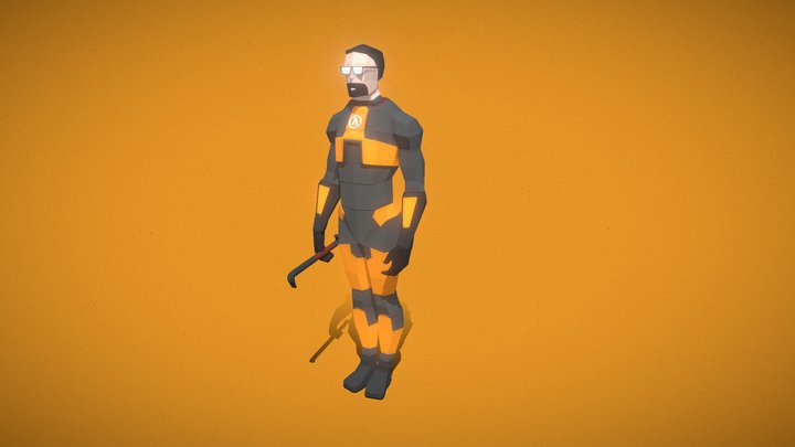 Low Poly Gordon Freeman 3D Model