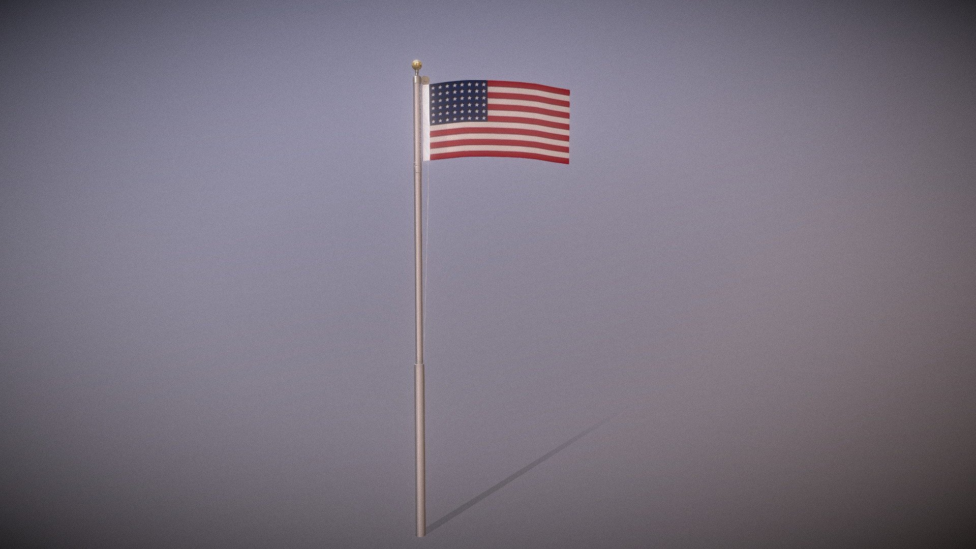 World War 2 USA Flag (Animation) Download Free 3D model by Yanez