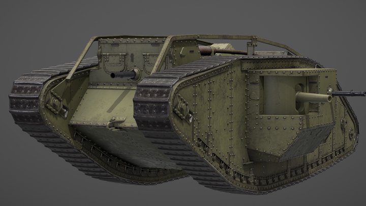 Mark IV Male Heavy Tank 3D Model