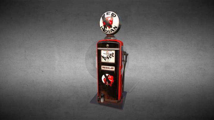 "Antique Gas Pump" - By Tristen Williams 3D Model